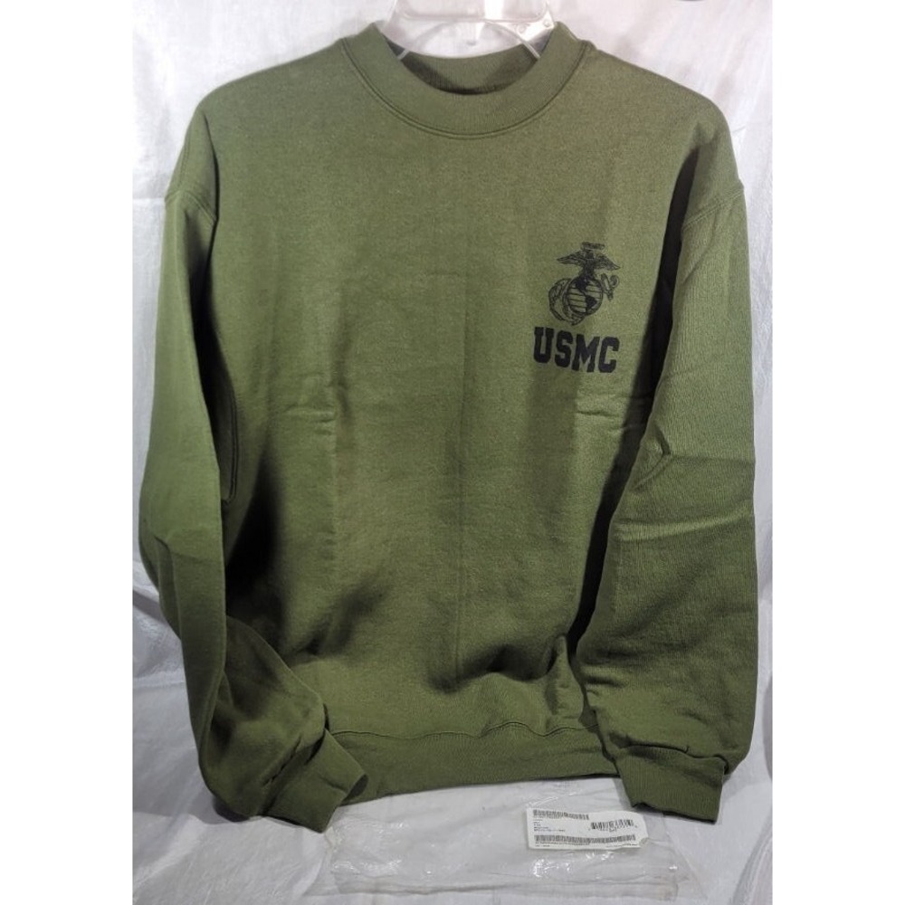 Elite Issue DLA Defense Logistics Marine Corp USMC PT Sweatshirt - Green - M